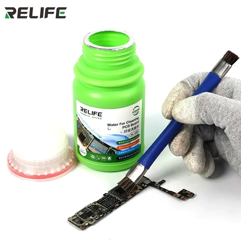 Imagem -02 - Relife Rl250 250ml Limpador Líquido Fluxo de Solda sem Chumbo para Telefone Computador Pcb Bga Placa-mãe Água de Limpeza