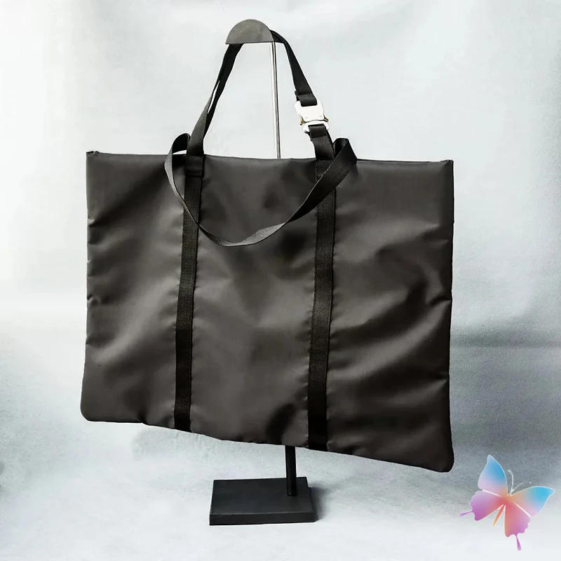 

Fashion Street Unisex 1017 ALYX 9SM Tote Bag Casual Black Nylon Metal Buckle Handbag High-capacity Outdoors Travel Fitness Bags
