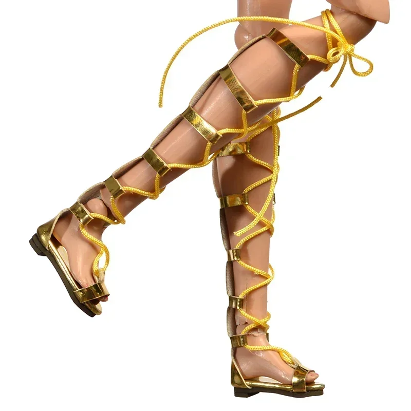 Toy accessories shoes Roman sandals Fit for your 1/6 DOLLs poppy parker flat feet F17
