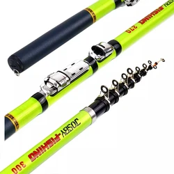 BAKAWA mangiatoia telescopica portatile ultraleggera canna da pesca in fibra di carbonio Spinning per acqua salata/acqua dolce 3.0/2.7/2.4/2.1/1.8 M