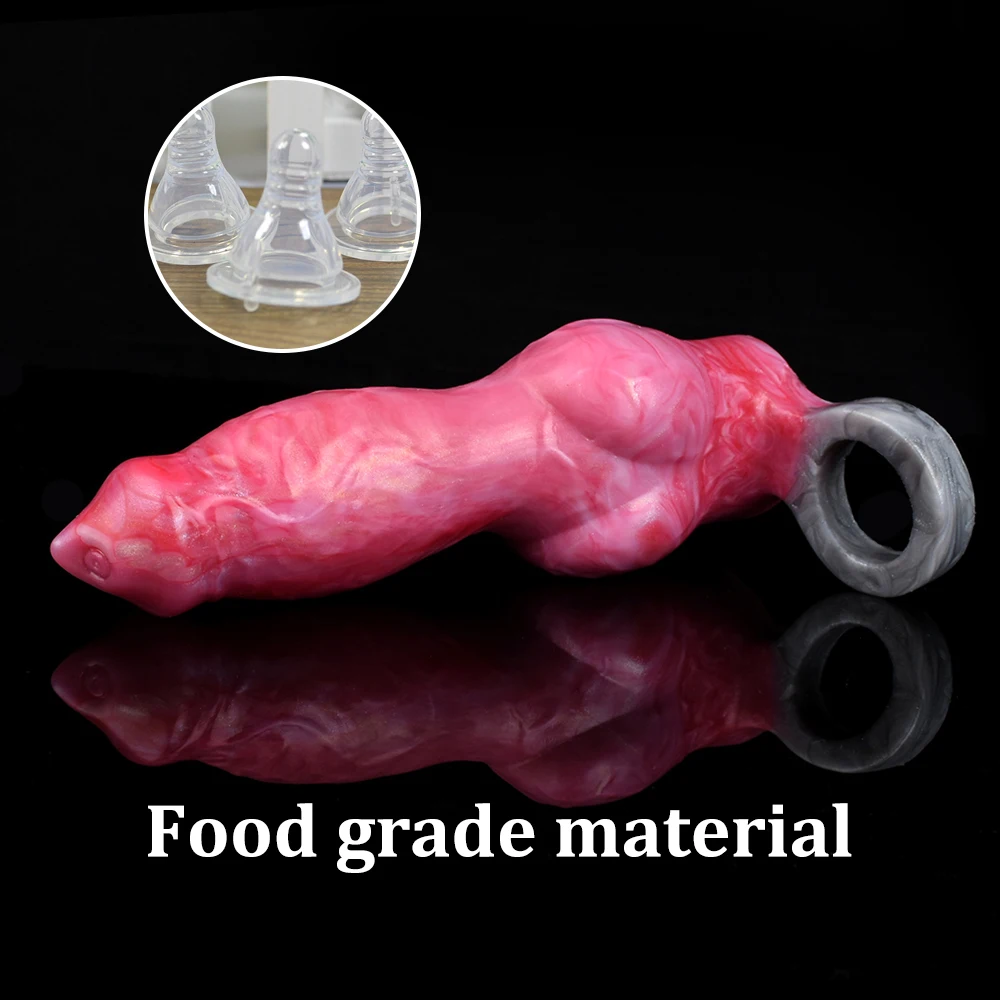 QKKQ Wearable Penis Sheath Fantasy Dog Knot Dildo Sex Toys For Man Cock Enlargement And Extender Masturbator Adult Products 18+