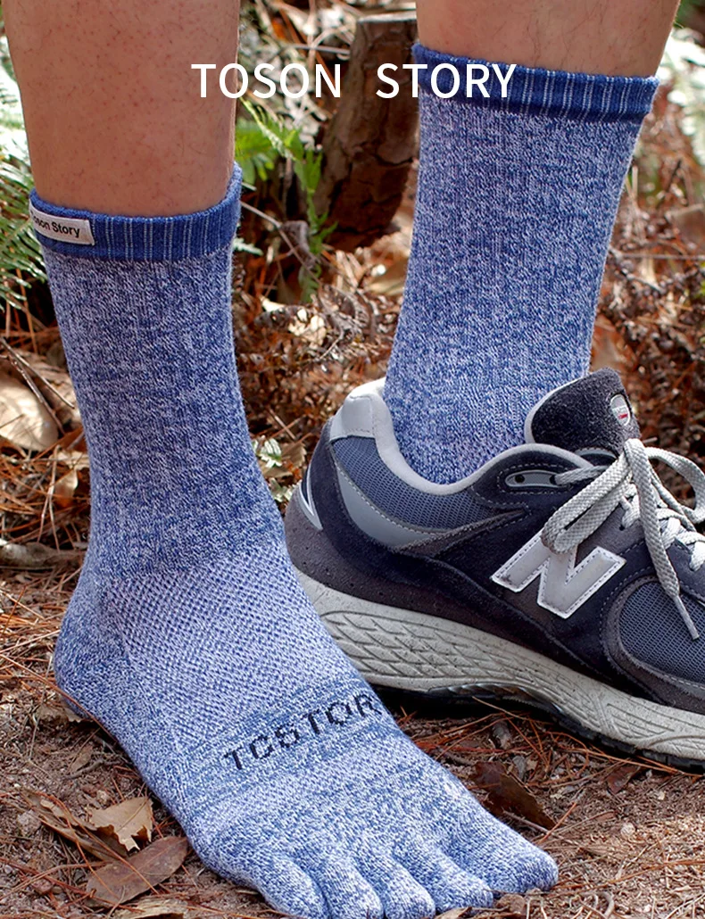 2026 Herbst Winter Herren Sport Fünf-Zehen-Socken Baumwolle Schweißabsorbierend Geruchshemmend Wandern Split-Toe Socken Radfahren Sportsocken – Detail 1