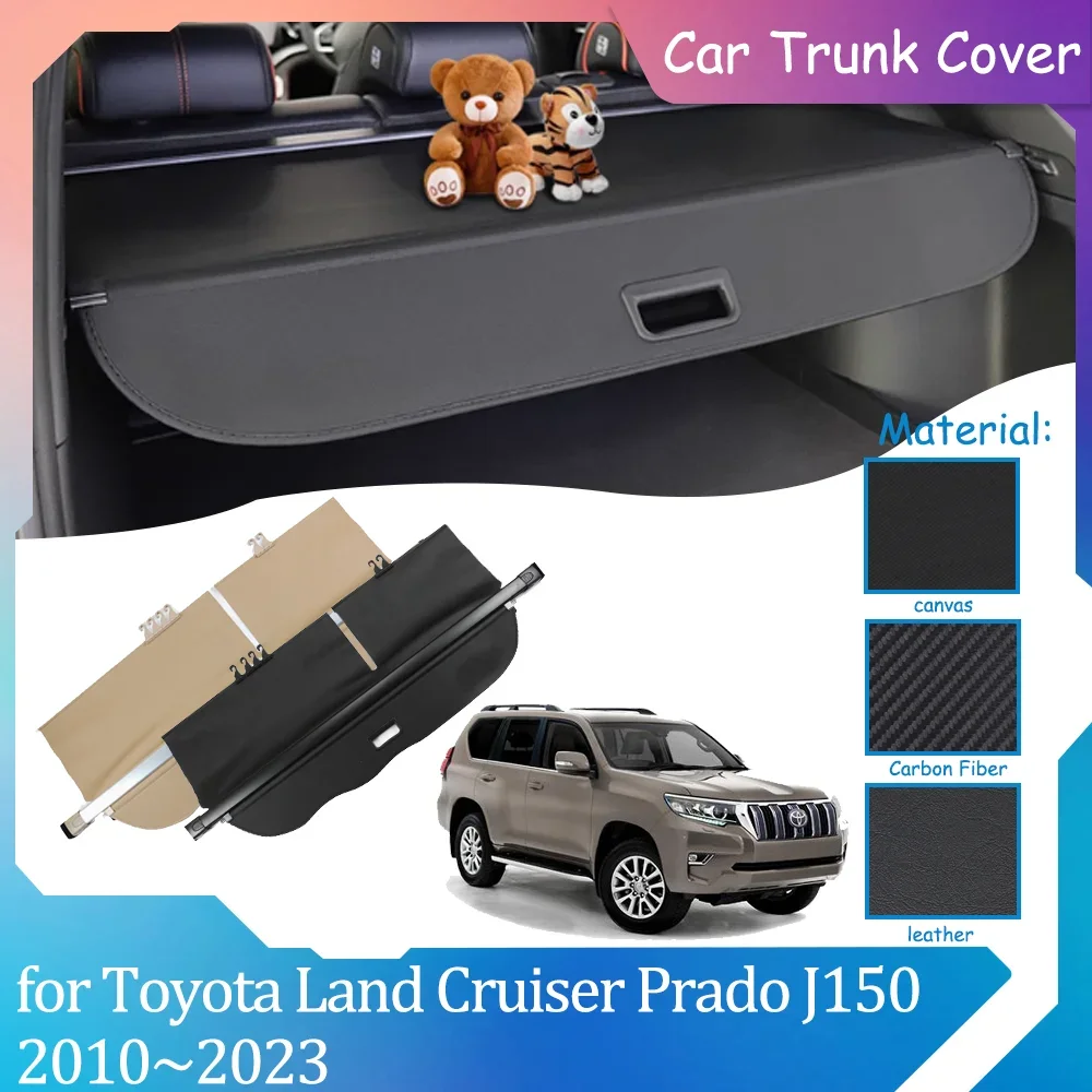 Car Trunk Cover for Toyota Land Cruiser Prado J150 7 Seats 2010~2023 Waterproof Retractable Curtain Shelter Cargo Pad Accessorie