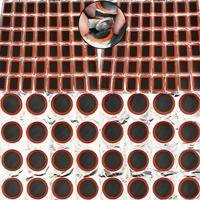 1/3/5sheet Tire Patch Rubber Bike Tyre Repair Pad Round Square Portable Tire Inner Tube Pad Car Bicycle Repair Tools Accessory