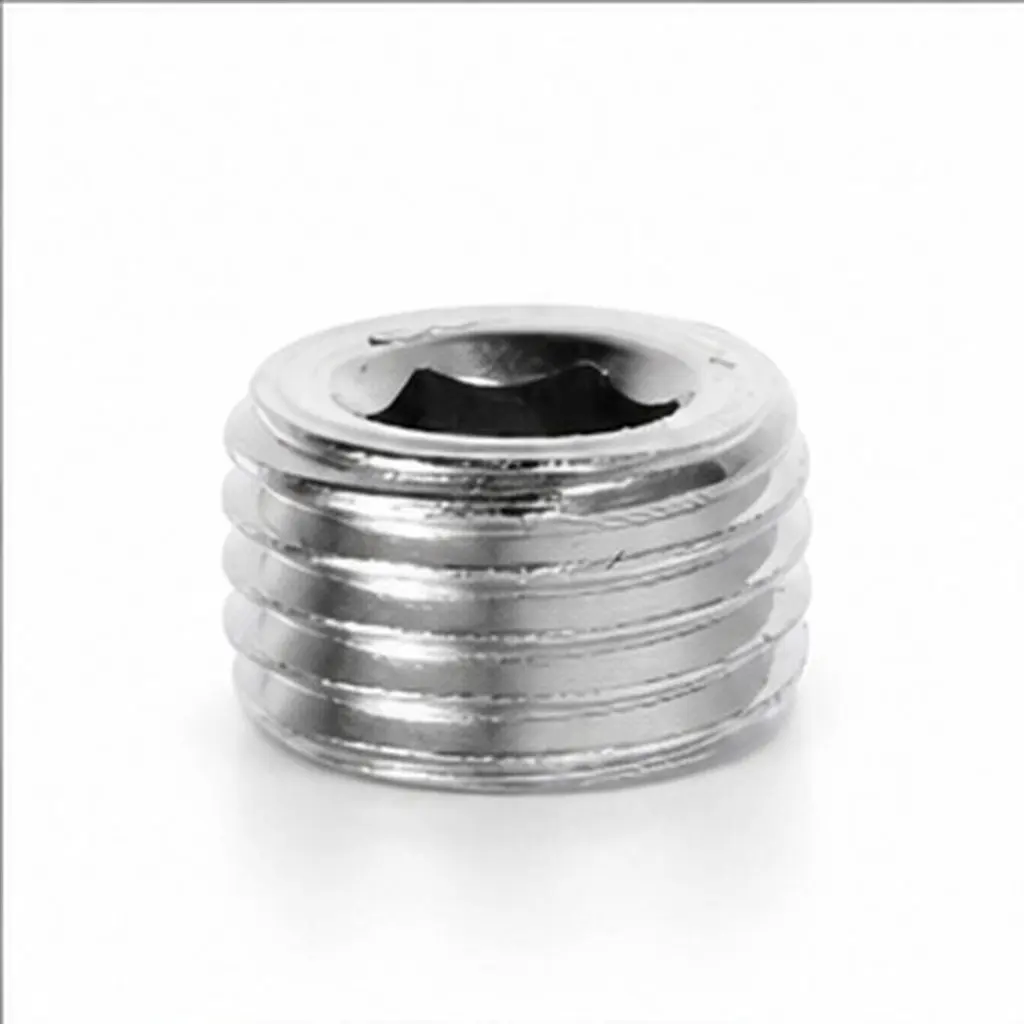 10Pcs Hex Head Steel Pipe Plugs Waterproof Threaded Insert Seal for Pneumatic Thread Repair Kit Pipe Blocker Plumbing Fittings