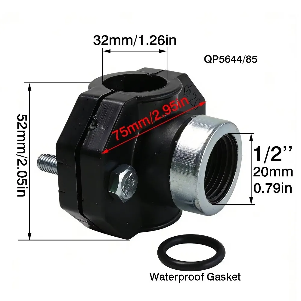 Female Thread Pipe Clamp Three Way Saddle Internal Thread Thread Connector Reducing PVC Water Pipe Repair Joint