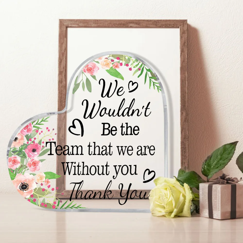 Fashion 1 piece acrylic thank-you gift for women, inspirational gift for colleagues, office gift