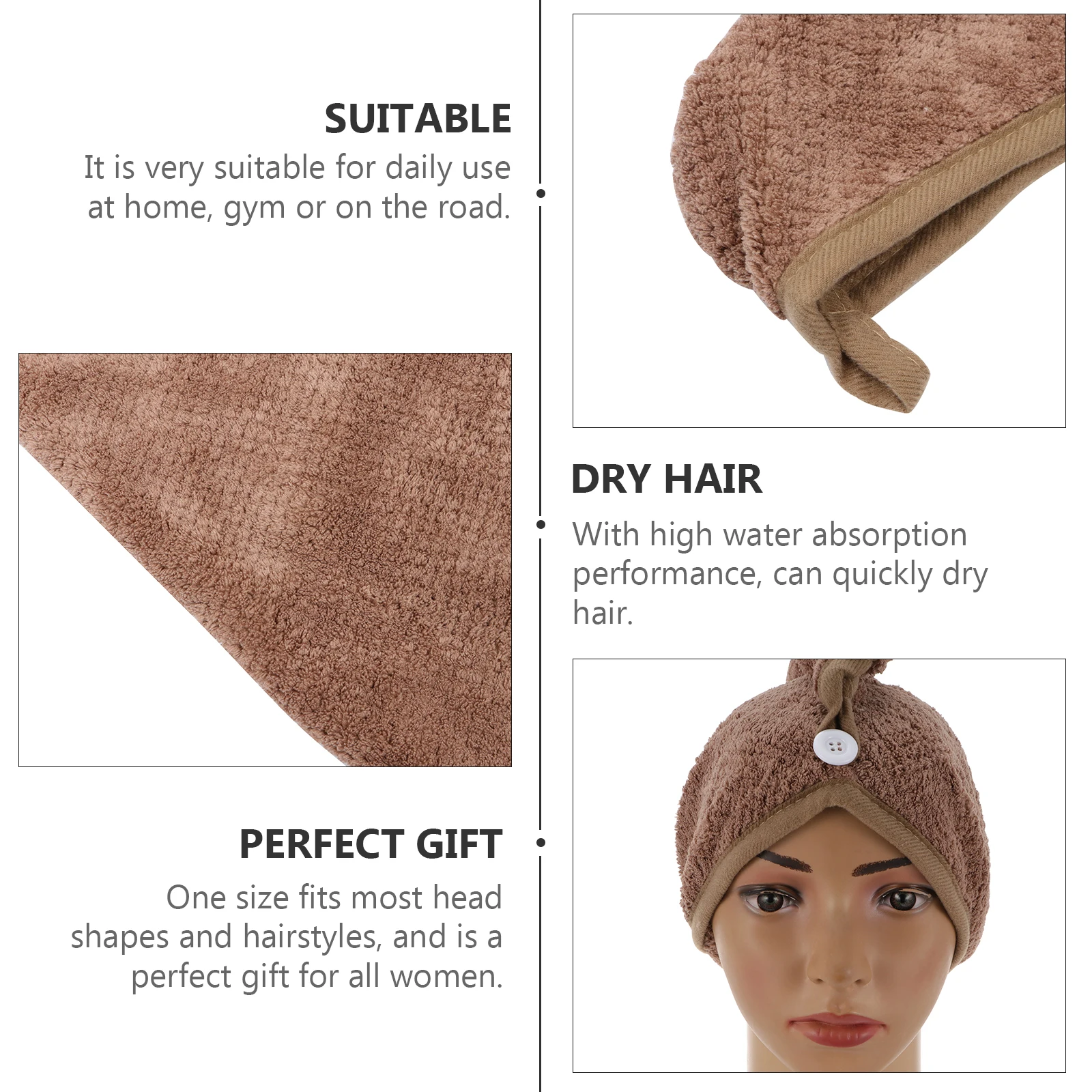

2Pcs Dry Hat Fiber Pineapple Cap Shower Towel Bath Turban Quick Dry Hair Wraps Women Hair Accessories Absorbent Towels