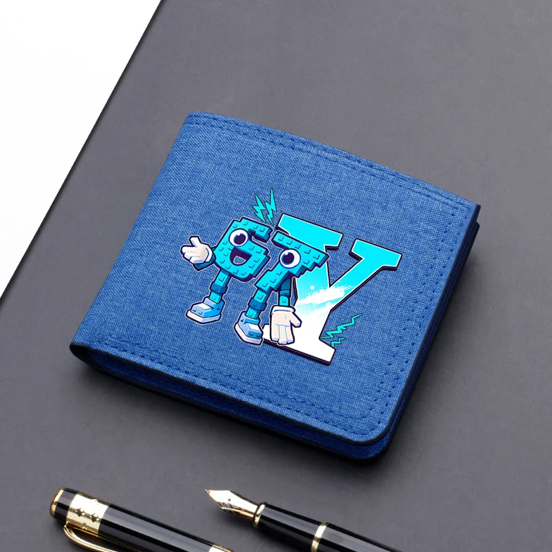 

Steal A Brainrot Blue Wallet 67 Six Seven Cartoon Pattern A-Z Printed Purses for Women Men Outdoor Portable Purse Party Gifts