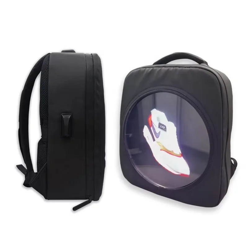 

Small 3D LED Fan Display Backpack 30cm Holographic Advertising Machine Screen Fashionable Sale Display Advertising LED Fan