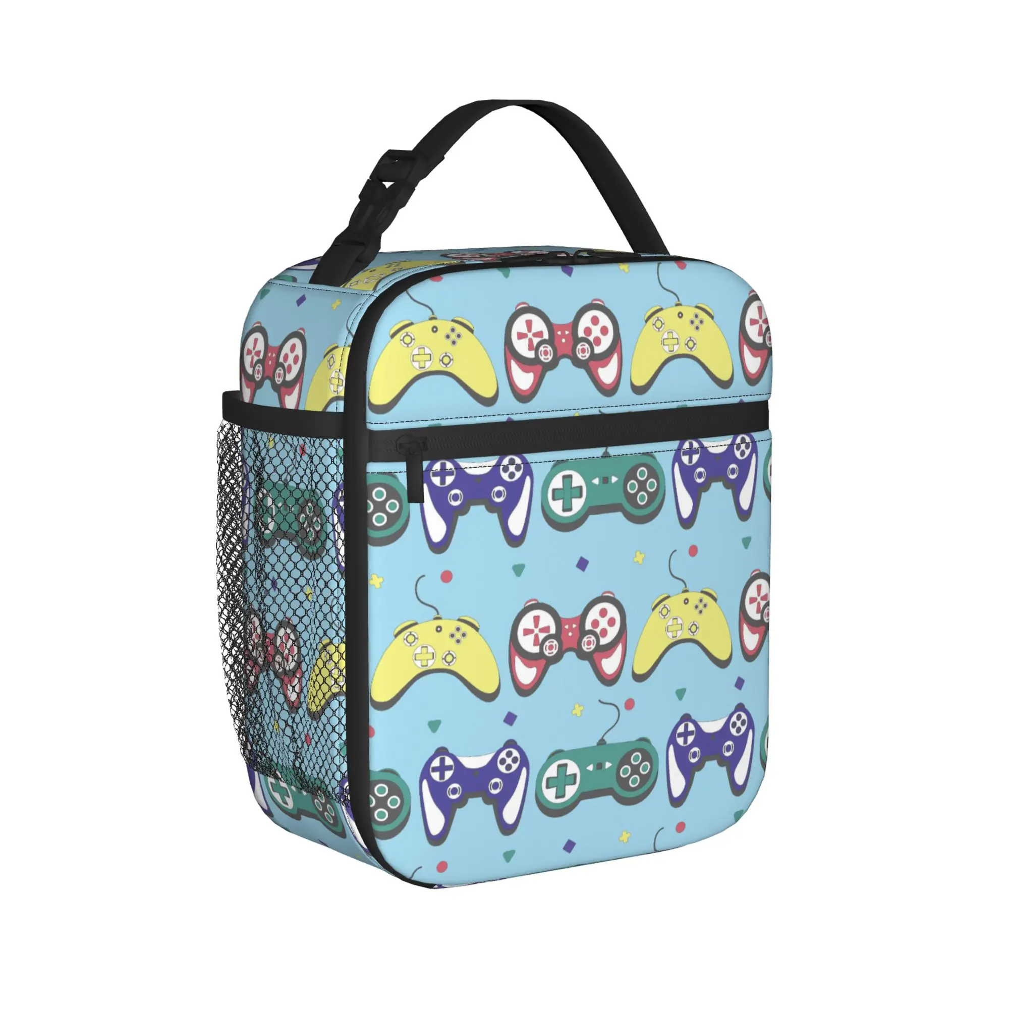 Game Controller Pattern Thermal Insulated Lunch Bags for Work  Portable Bento Box Thermal Cooler Lunch Boxes