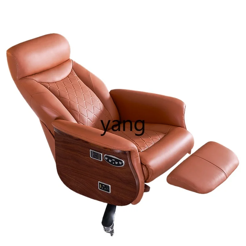 L'm'm Reclining Massage Heating Genuine Leather Home High-End Ventilation Office Chair