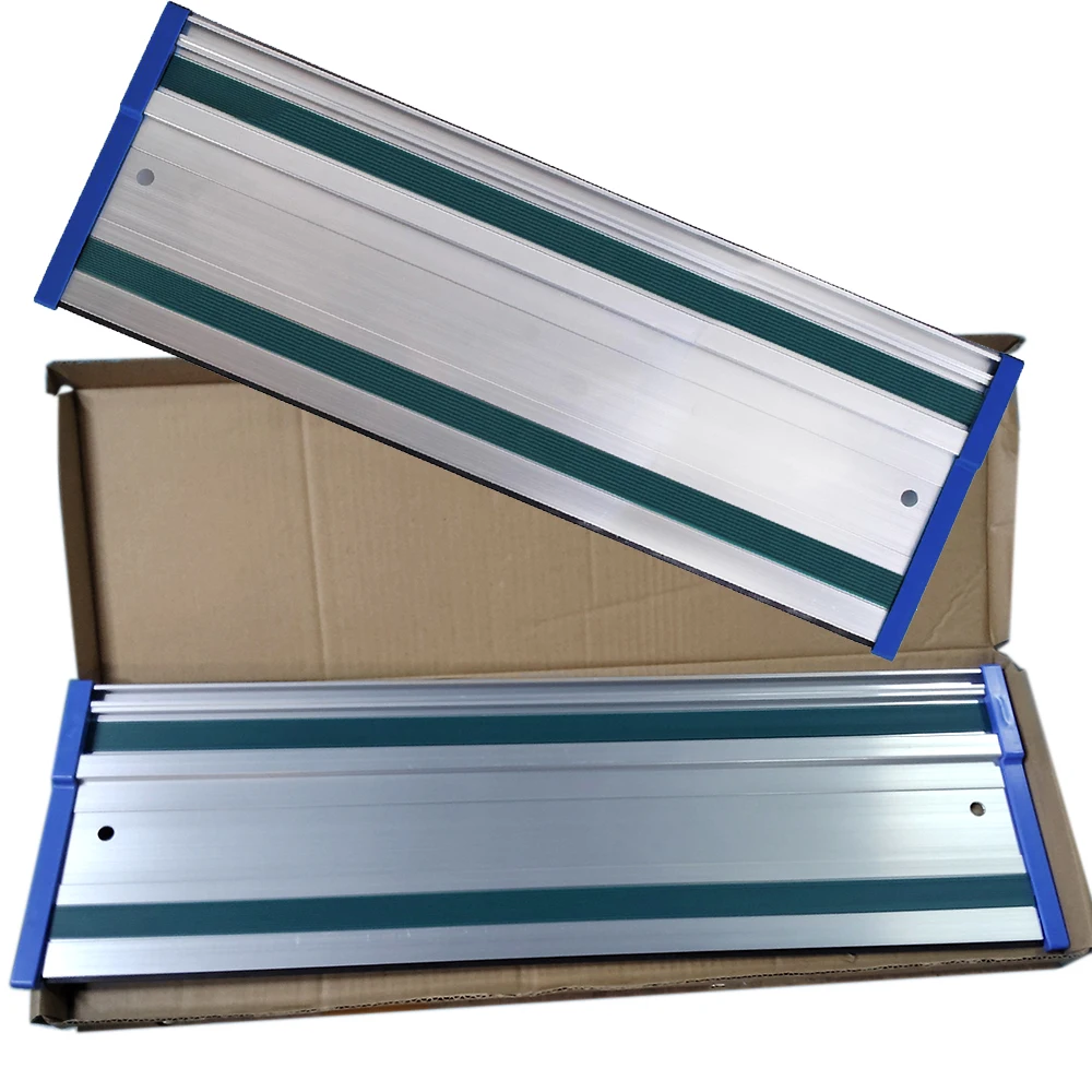 1Set 60/80CM Carpentry Guide Rail with Protective Caps, Track Saw Rail Woodworking Tool