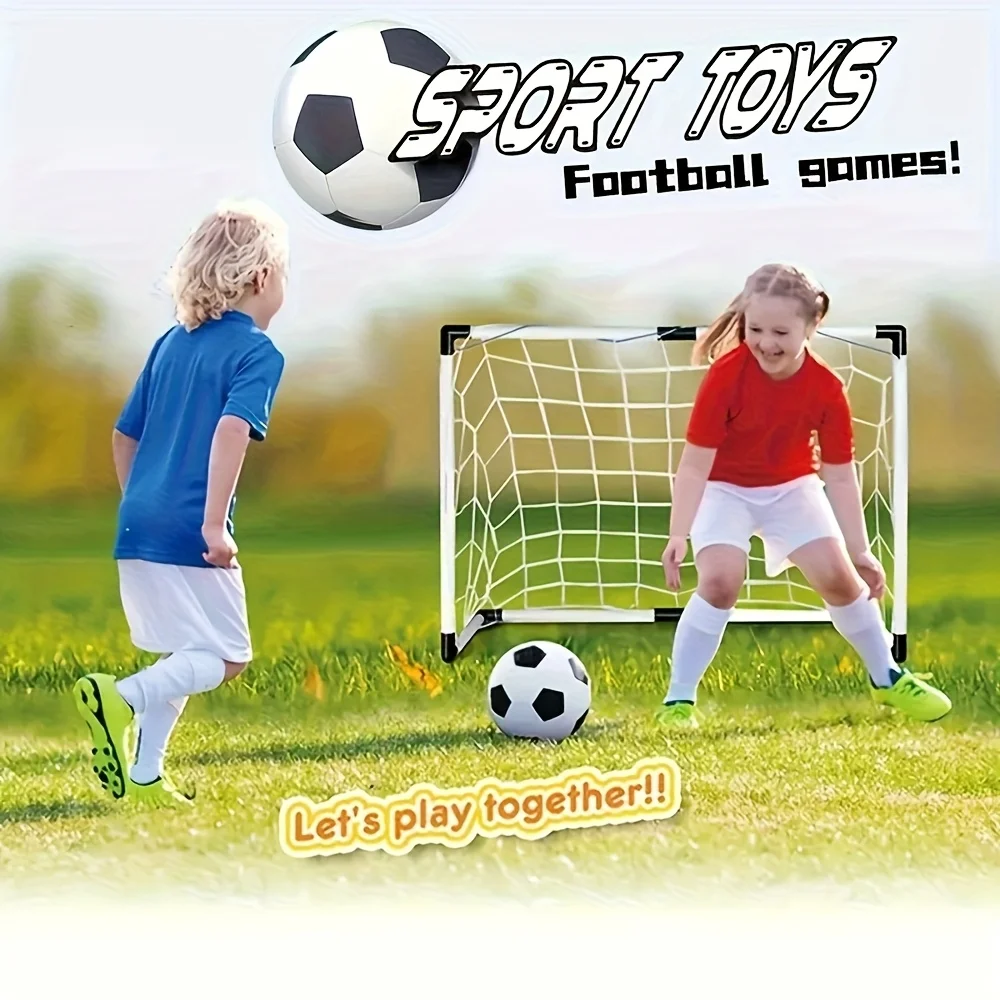 

1 set Folding Soccer Goal Door Frame, Portable Indoor/Outdoor Soccer Net,Detachable Training Equipment, PP Material, Soccer Ball