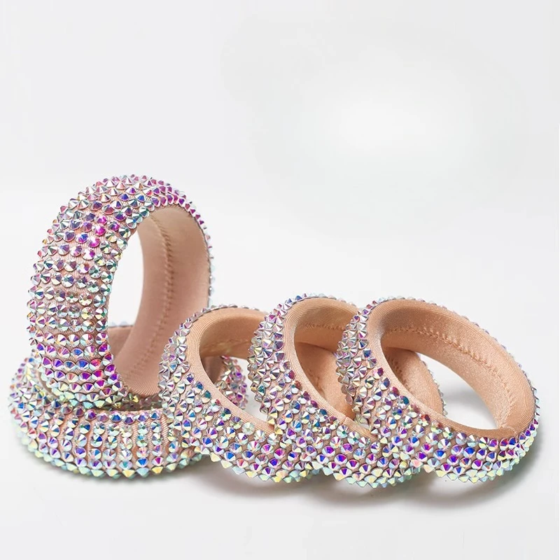 إكسسوارات ملابس الرقص الشرقي المخصصة سوار جديد مخصص لامعة AB الزجاج الماس اليدوية lenço quadril dança do ventre