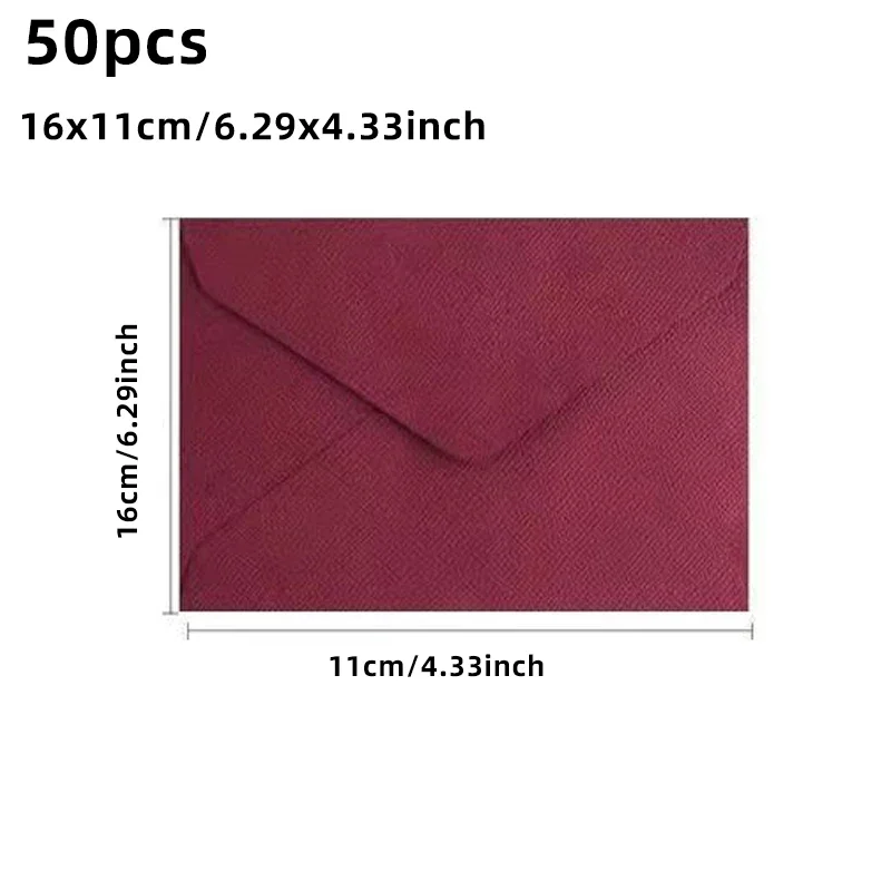 50 stks/partij 20.1x15.1 cm Enveloppen voor Trouwkaarten Business hoogwaardige 250g Textuur Papier Briefpapier Leveringen opbergtas