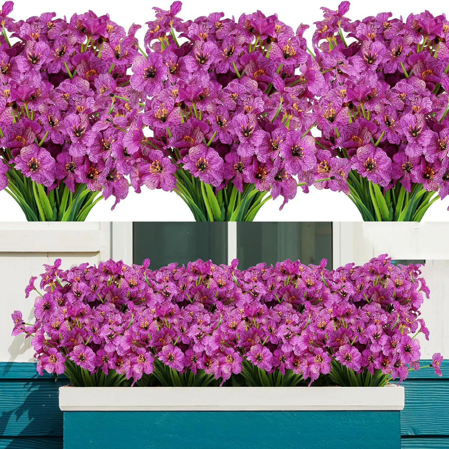 Home Decor Ai Free - 4/8 Buah Bunga Buatan Rumput Violet