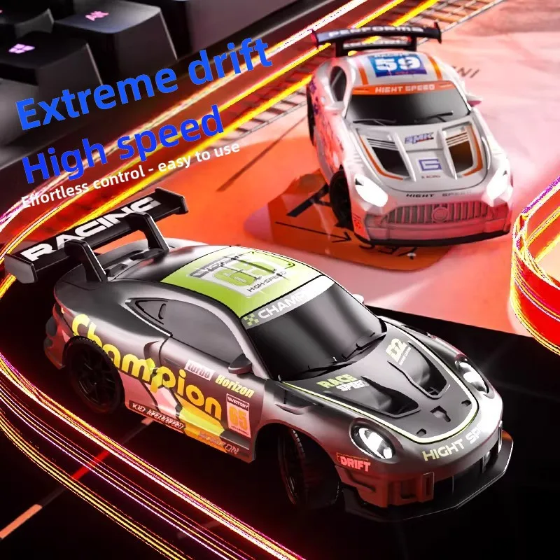 Mini RC Racing Car,4WD Drift RC Car,Variable‑Speed High‑Speed Desktop Remote Control Car,Auto Power‑Off Hobby Race Toy Gift