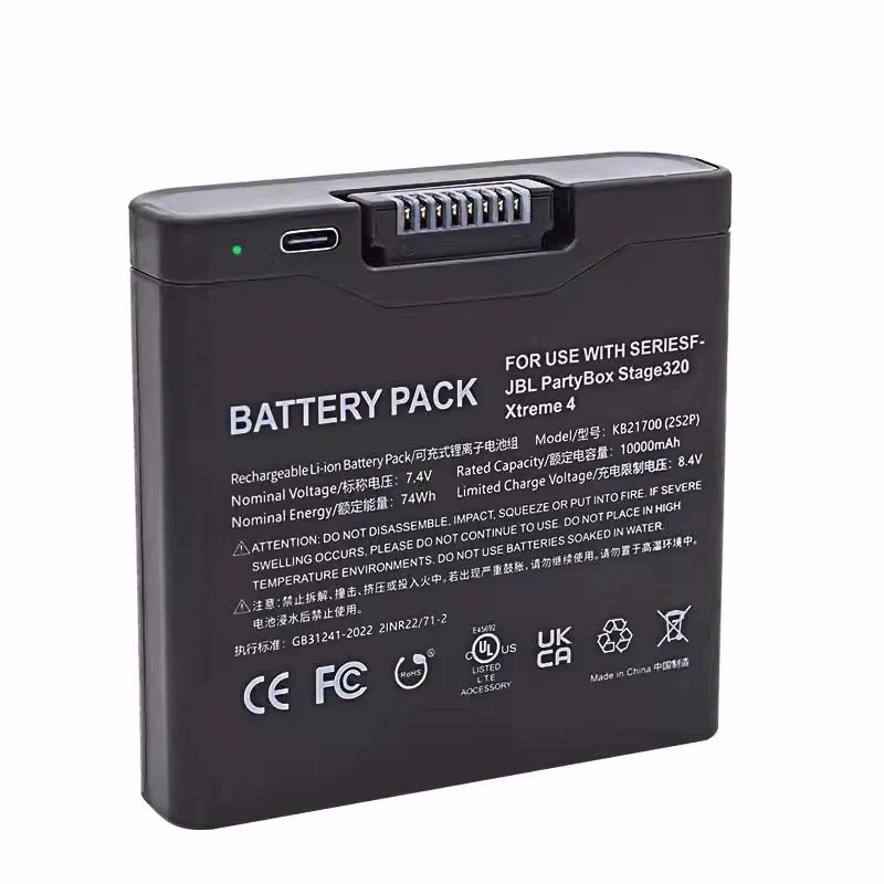 بطارية احتياطية بقدرة 10000 مللي أمبير في الساعة لبطارية JBL Xtreme 4 JBL PartyBox Stage 320 مع مدخل TYPE-C لمكبر الصوت المحمول