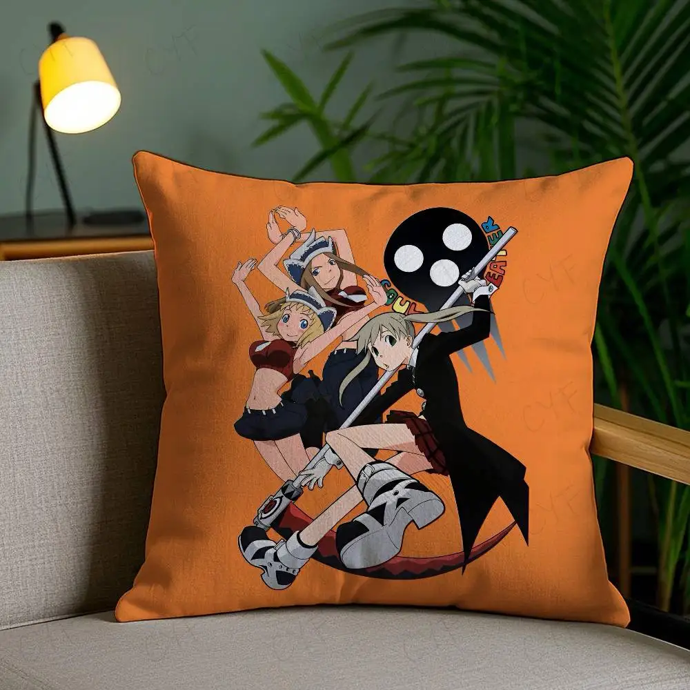 

Hot Anime S-Soul EaterS Pillow Case Custom Printed Brushed Fleece Pillow, Baby Skin-Touch, Eco-Friendly Dye-Sublimation Cushion