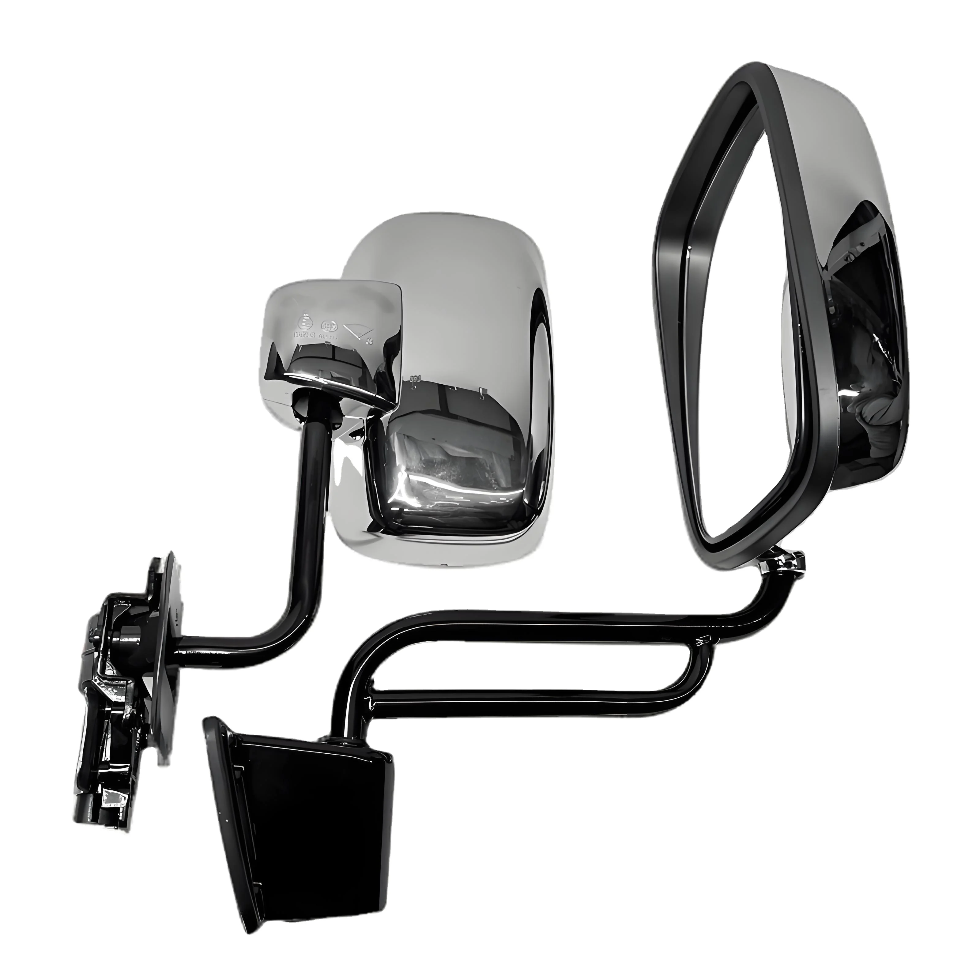 Chrome-Plated Rearview Right Side Mirror for To-yo-ta Coaster Jin-long Modification Hand-Operated Adjustable New Condition