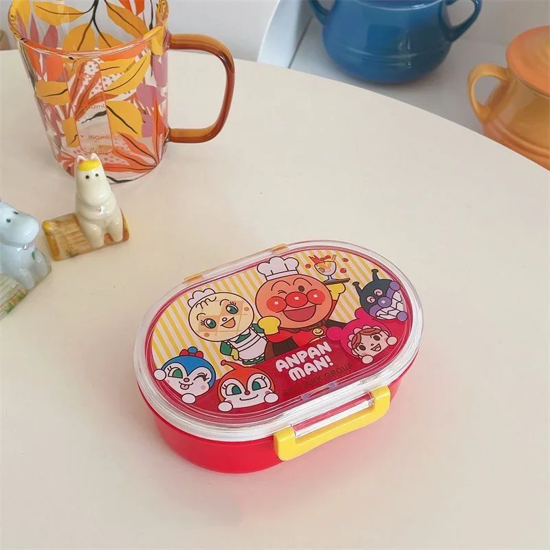 Cartoon Anime Anpanman Bento Box Creative Lunch Box Cute Mini Snack Tableware Portable Fruit Box Housewear Furnishings