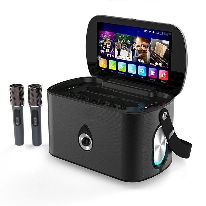 Audio with screen power amplifier, high volume outdoor performance singing Bluetooth speaker