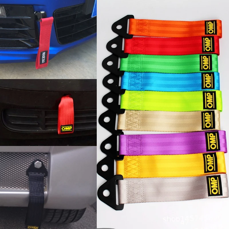 26Cm Nylon Tow Rope Car Decoration Rope High-Strength Car Nylon Tow Strap Trailer Ropes Bumper Trailer Auto Off Road Accessories