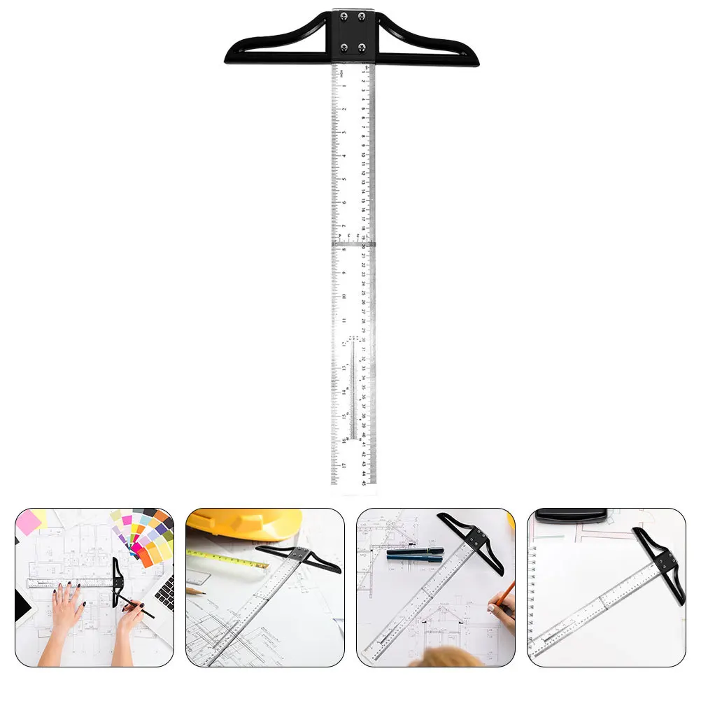 定規 30 センチメートル精密測定ツール製図描画測定用ポータブル Abs アクリル T 定規器具