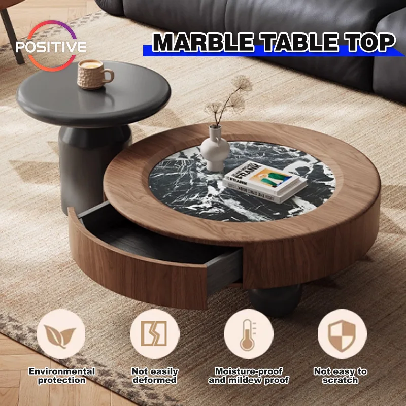 

LTT antique coffee table living room household small apartment light luxury side cabinet corner combination