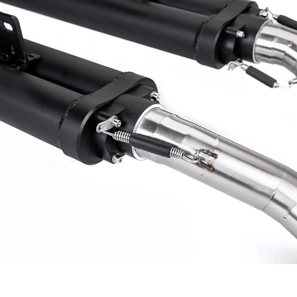 Slip On For R1 Full System Exhaust Muffler Middle Pipe For YZF-R1 YZF R1 Stainless steel double hole Exhaust Pipe 2004-2006