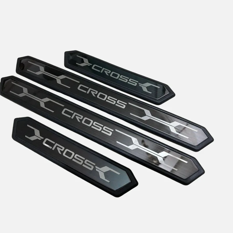 For Corolla Cross 2022 2023 2024 2025 2026 2027 Stainless Steel Plastic Car Door Sill Plate 3d Interiors Auto Part Welcome Pedal