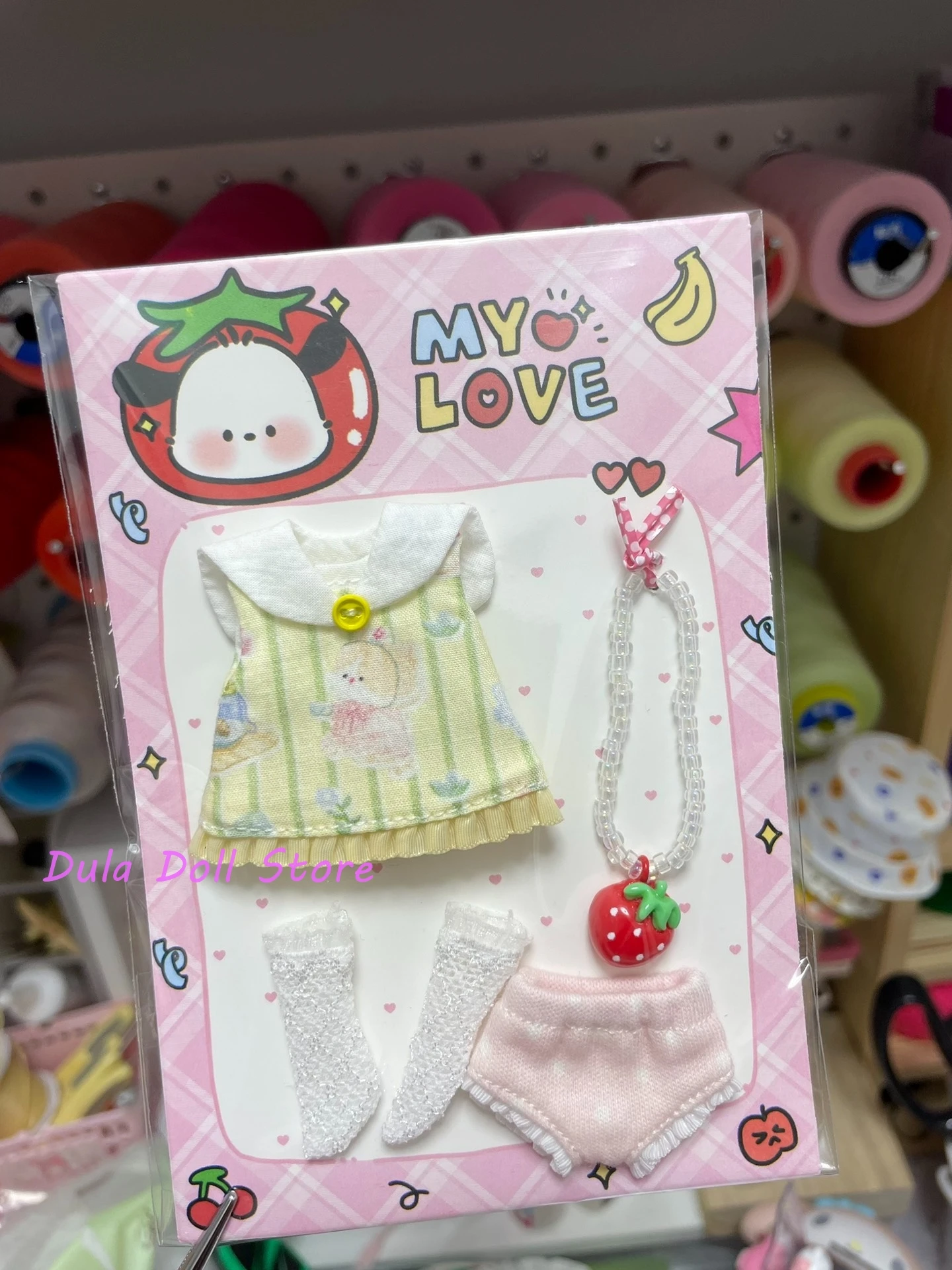 

Одежда для куклы Dula, комплект платьев, клубника Ob11 gsc, аксессуары для кукол