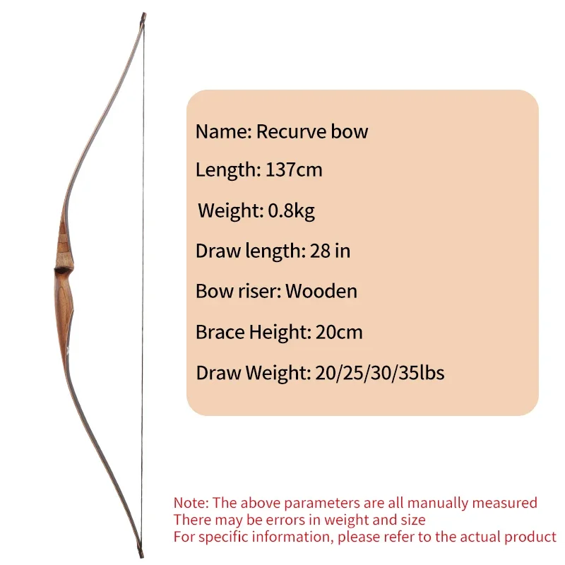 Archery Traditional Recurve Longbow Bow And Arrow Set 20-35lbs Right Hand Outdoor Hunting Archer Training Equipment