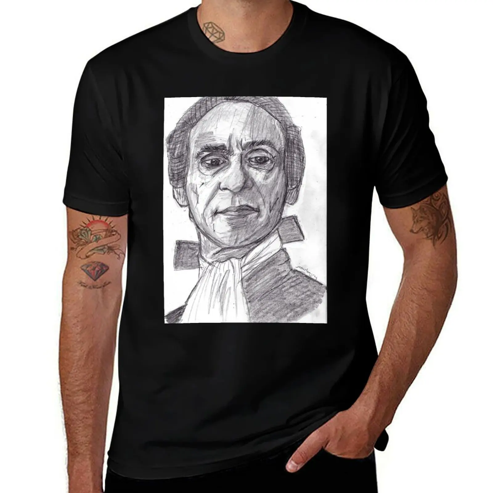 T-shirt décontracté avec motif graphique « Le saint patron de la mediocrité »