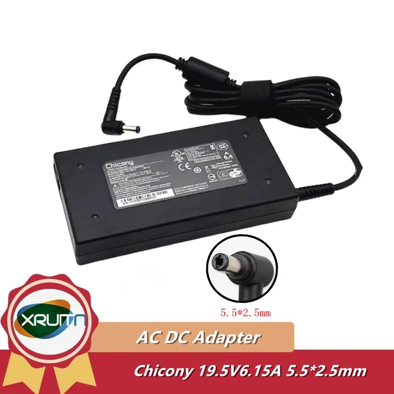 

Chicony 19.5V 6.15A 120W Power Supply AC adapter for MSI GE60 GE70 GP60 PE62 GE72 GF63 16GH Laptop Charger A12-120P1A 5.5*2.5mm