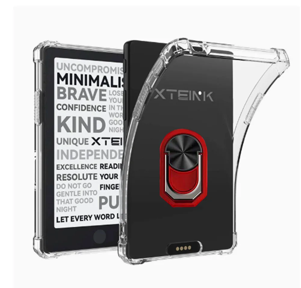 For XTEINK X4 Pro X4Pro  Back Finger Ring Soft TPU Silicone Case On For XteinkX4Pro Phone Cover
