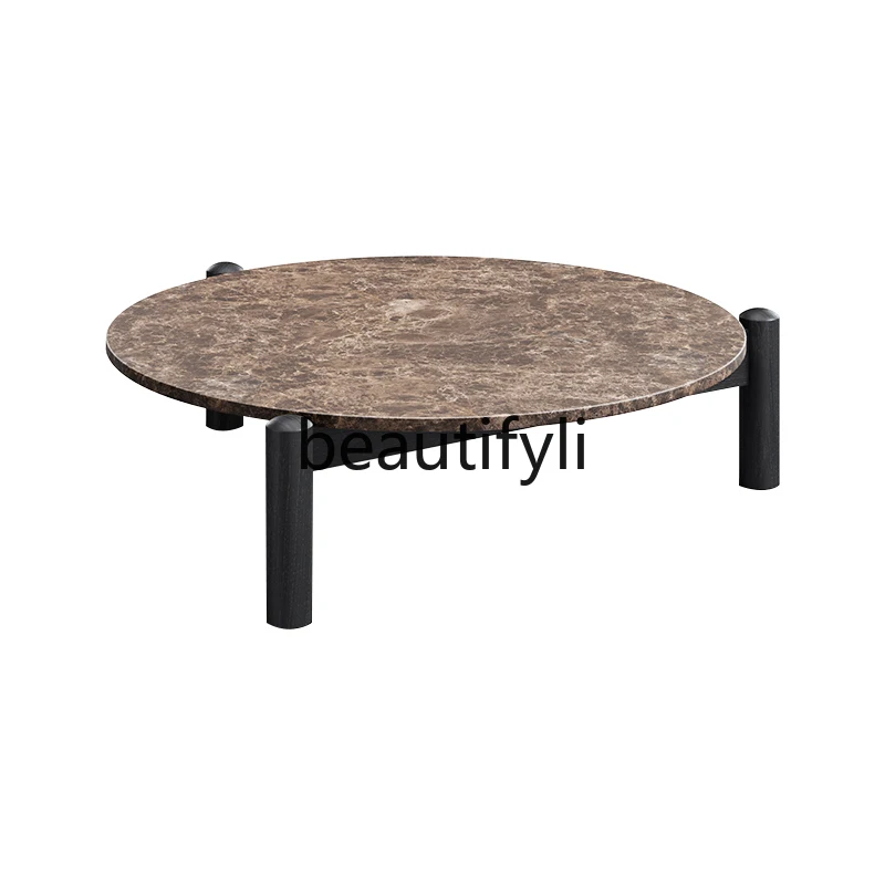 

Marble coffee table, modern minimalist creative living room table