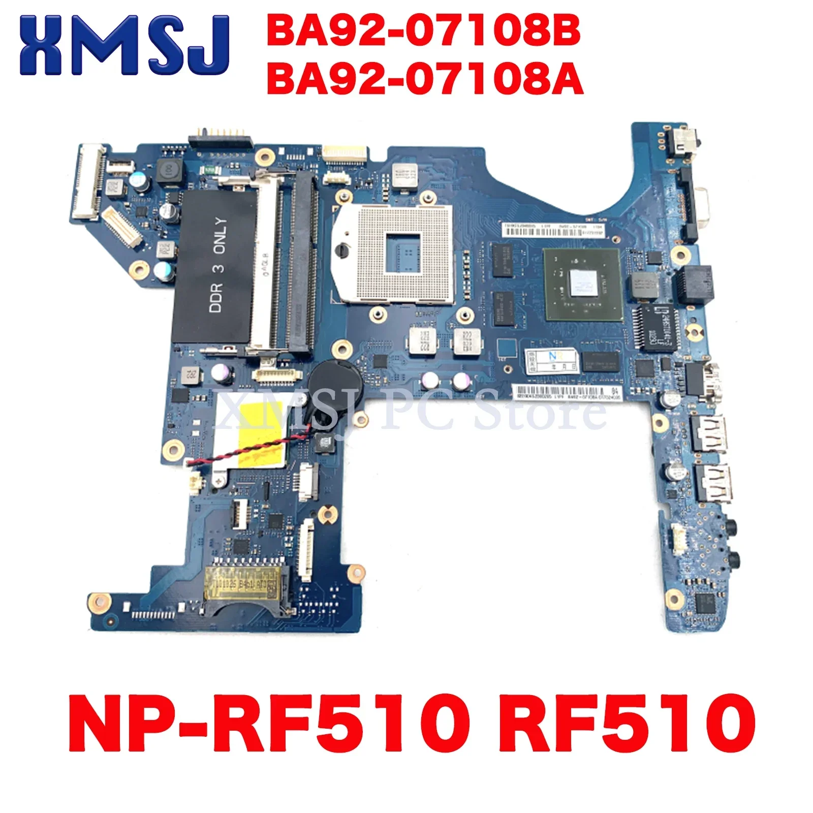 For Samsung NP-RF510 RF510 Laptop Motherboard BA41-01372A BA92-07108B BA92-07108A DDR3 GT330M GPU 1GB Free CPU