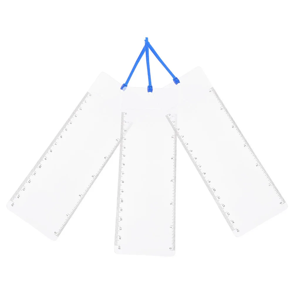 

3Pcs 3x Bookmark Magnifier Card Portable Plastic Fresnel Lens Ruler Reading Menus Small Text Bible Labels Page Magnifying Sheet