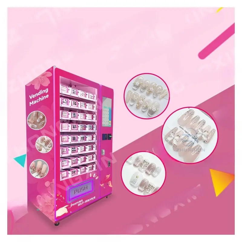 

Лидер продаж, торговый автомат Pink Lash с кард-ридером и большим торговым автоматом красоты для волос для розничных магазинов косметики