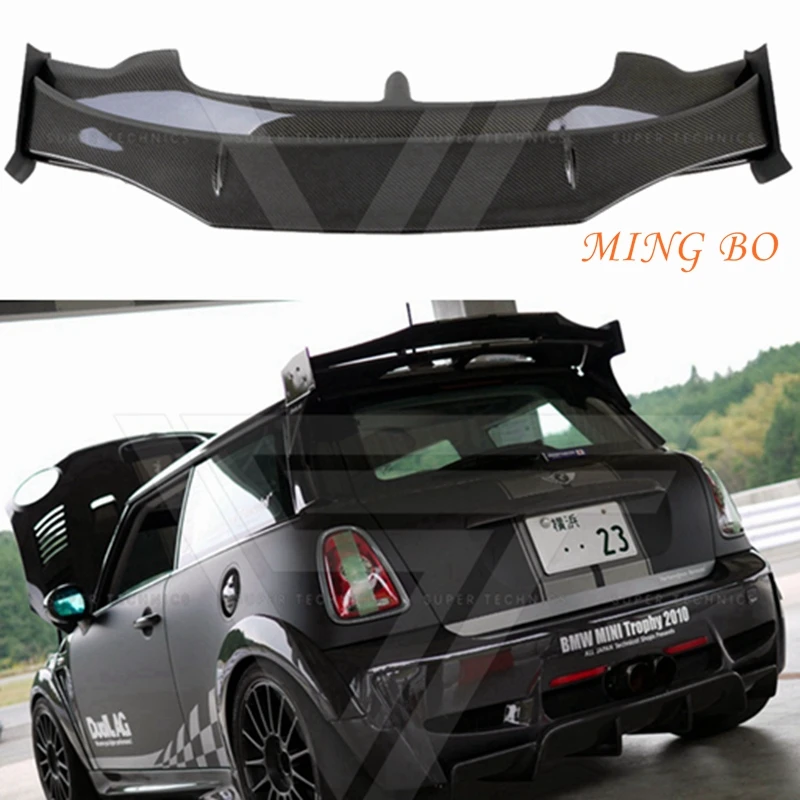 

FOR BMW MINI COOPER Car styling carbon fiber rear spoiler roof window wing racing body kit S R56 R57 modified DUELL AG style