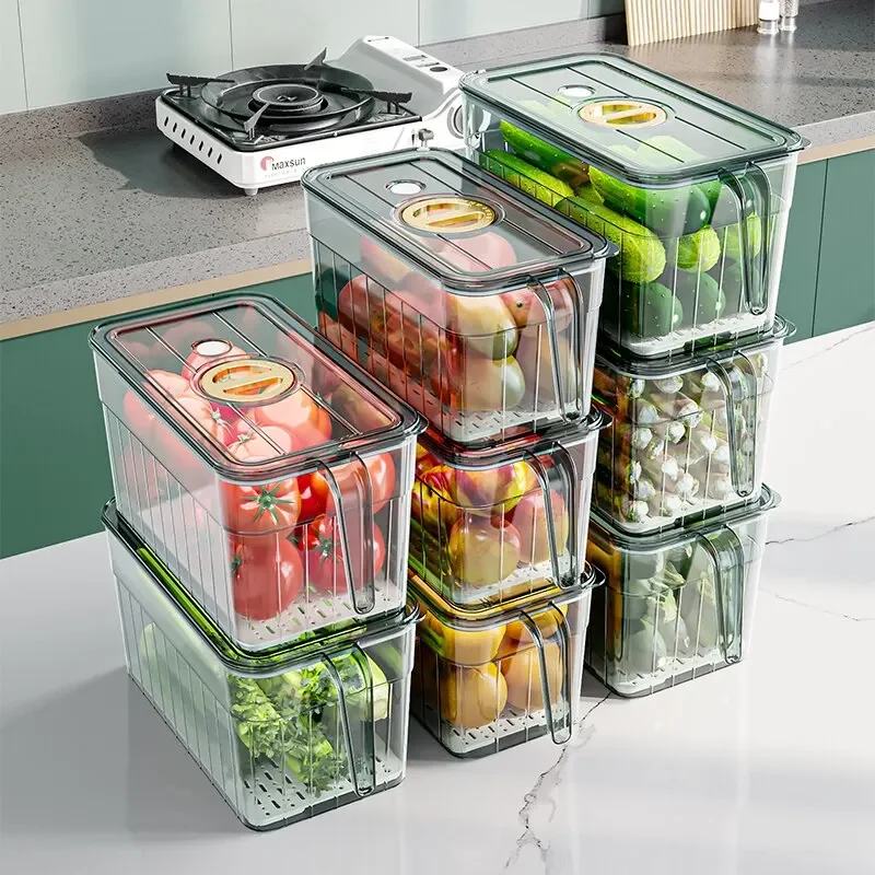 

Medium Timing Fridge Storage Box Food Freshness Seal Organiser Handheld Fruit & Vegetable Fridge Organiser