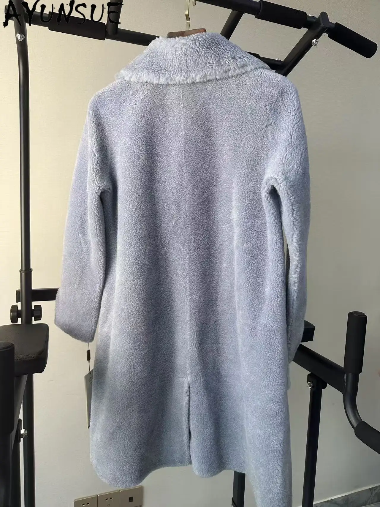 AYUNSUE Real Wool Jacket Women Winter Clothes Mid-length Warm Womens Coats Unique Promotion Minor Flaws No Refund No Exchange