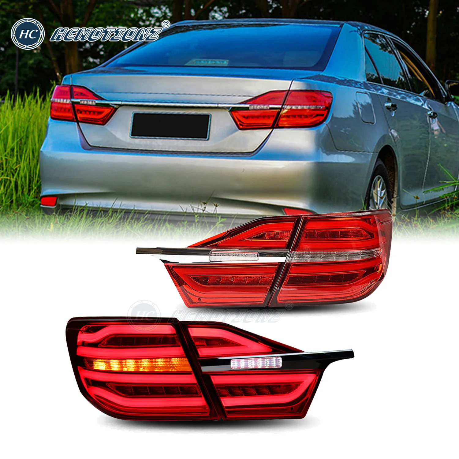 HCMOTIONZ Factory High Quality Car Back Lamps Assembly DRL 2015-2017 LED Tail Lights For Toyota Camry