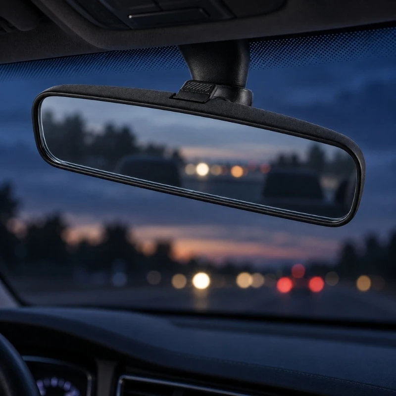 Optical-Grade Glass Interior Mirror with Clip-On Mount Connection 96321-2DR0A
