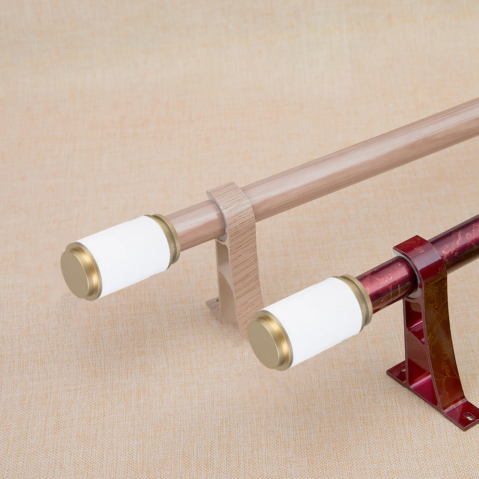 

10Pcs 28mm Curtain Rod End Caps Stable Fit Decorative Finials High Compatibility Home Kitchen Bedroom Bathroom Window Curtain