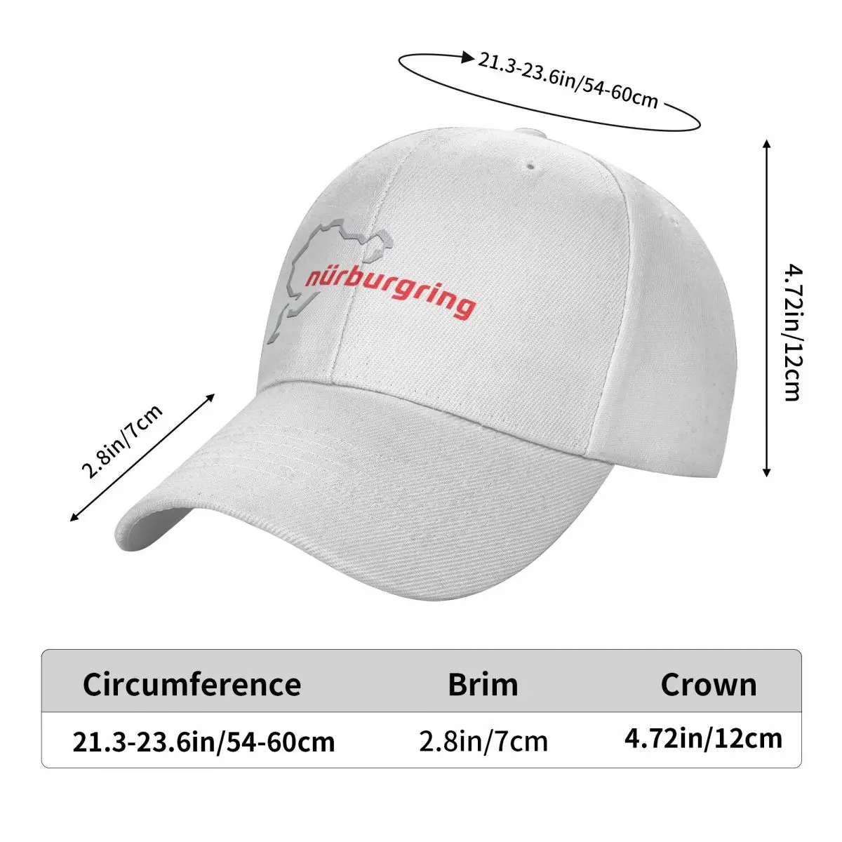Race Track Germany Nurburgring Cap Fashion Casual Baseball Caps Adjustable Hat Hip Hop Summer Unisex Baseball Hats