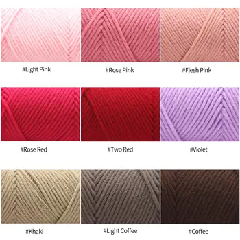 100g/klubička 8vrstvá příze z mléčné bavlny pro ruční pletení, měkké teplé bavlněné nitě, dětská vlna pro ruční pletení a háčkování 10 nejlepší prodej pletací příze artknock - №5