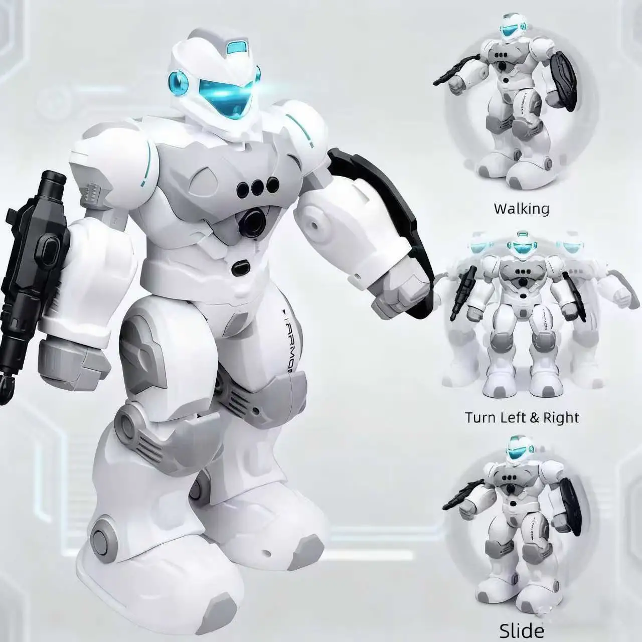 Programación de detección de gestos, Robot eléctrico inteligente con Control remoto, interruptor deslizante para caminar, bala de fuego, demostración automática, juguete de Robot RC para cantar y bailar